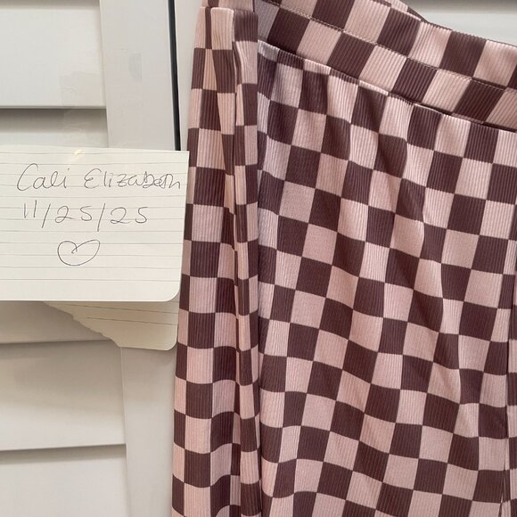 SOLD! WKND Chasers My Reputation Checkered Pants Latte 4xl - Picture 3 of 5